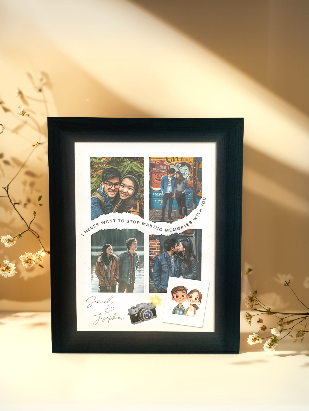 Couples Photo Camera Surprise Light Frame