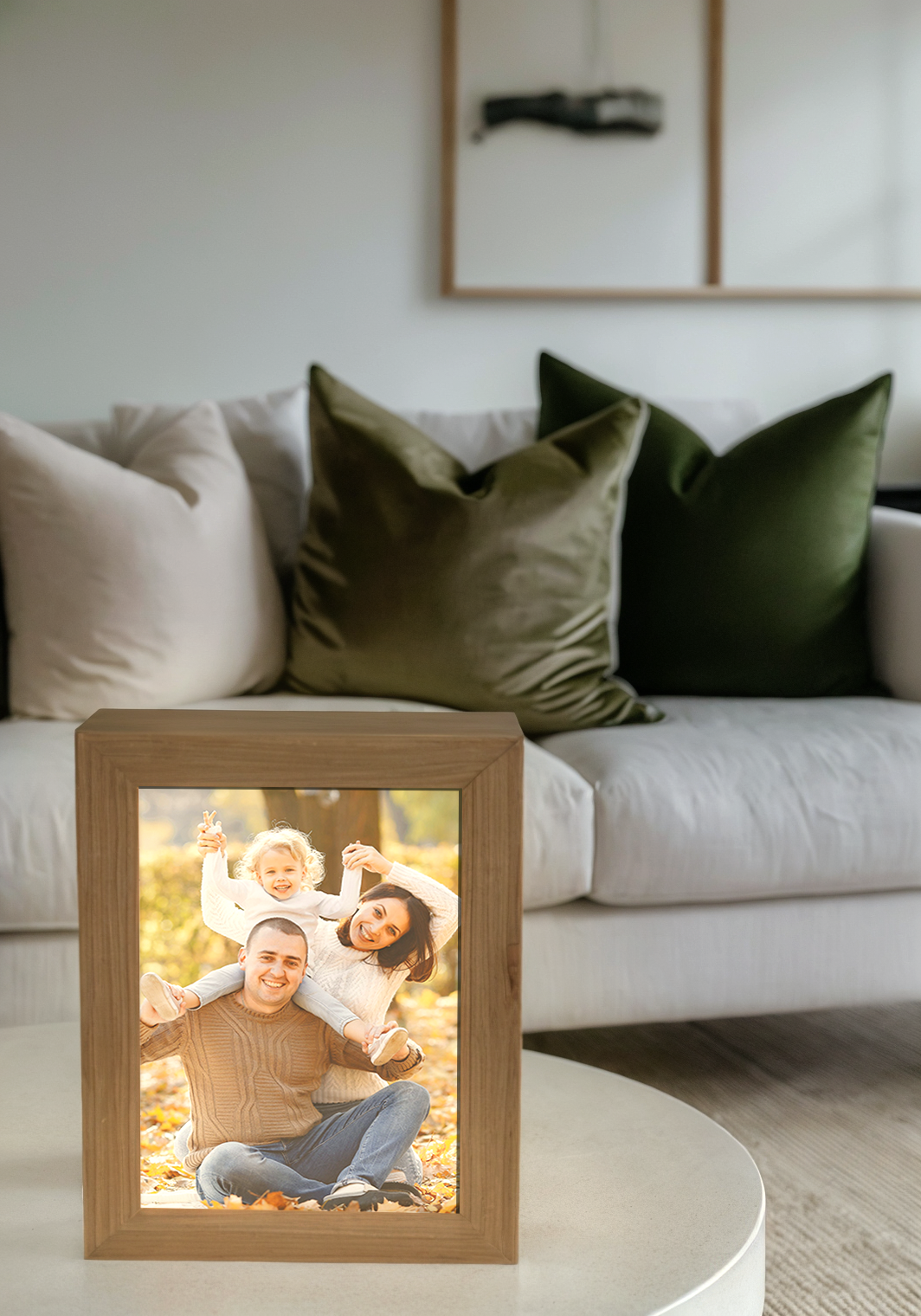 Custom Family Sketch Photo Light Frame