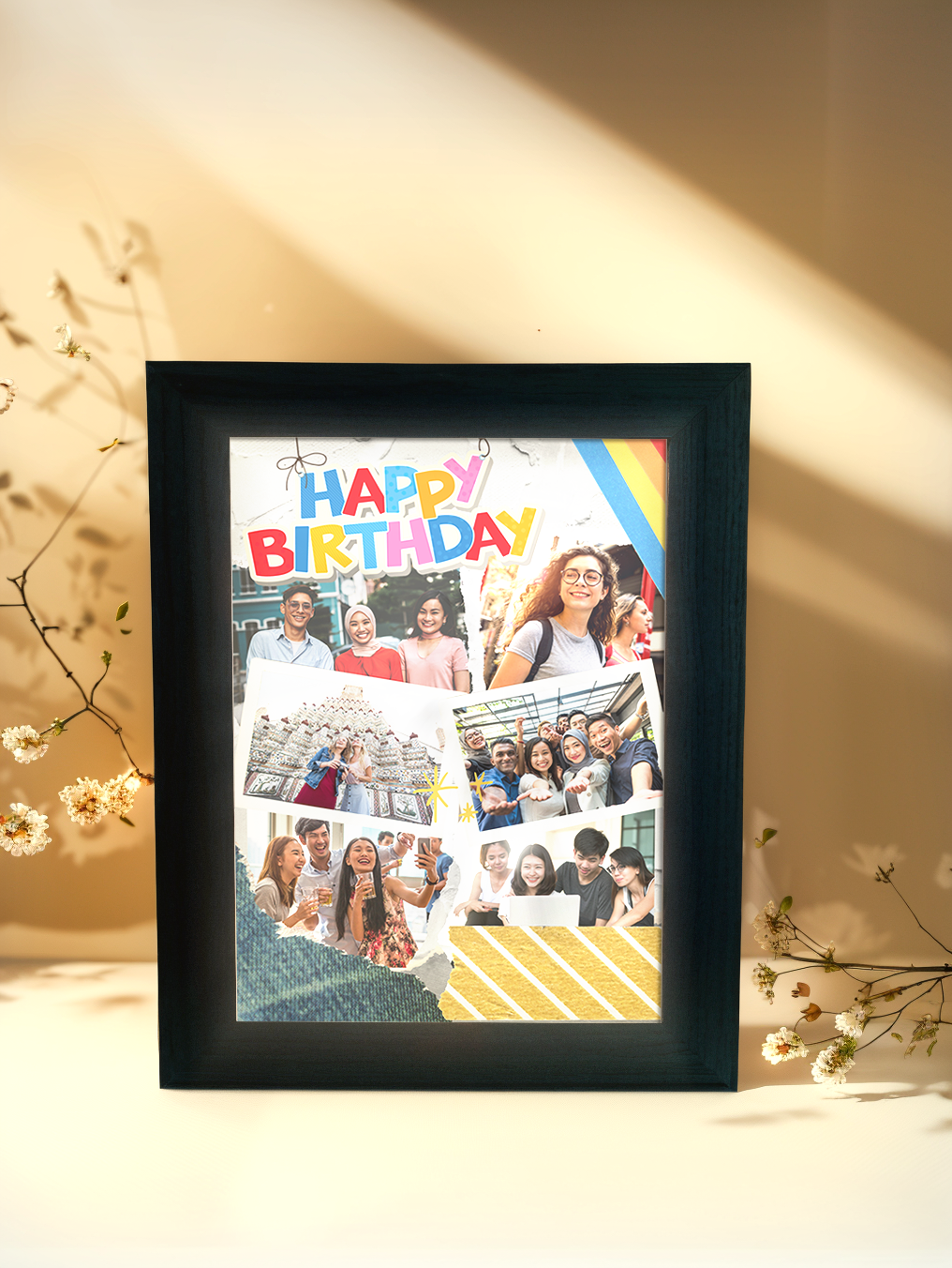 Custom Friendship Birthday Photo Light Frame