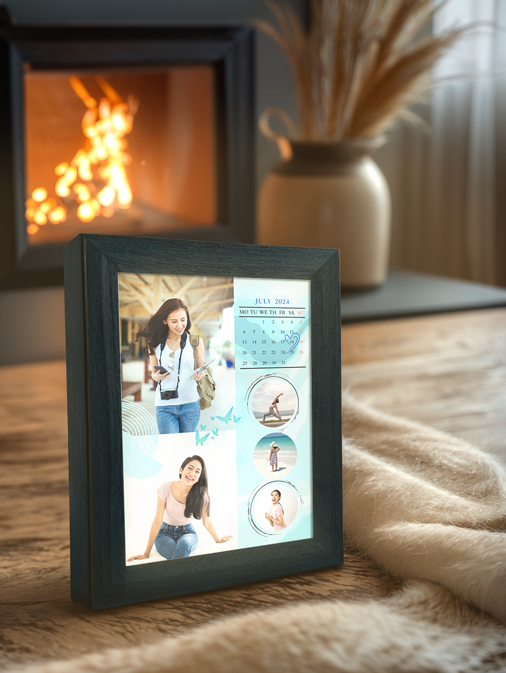 Custom Photo Birthday Calendar Light Frame