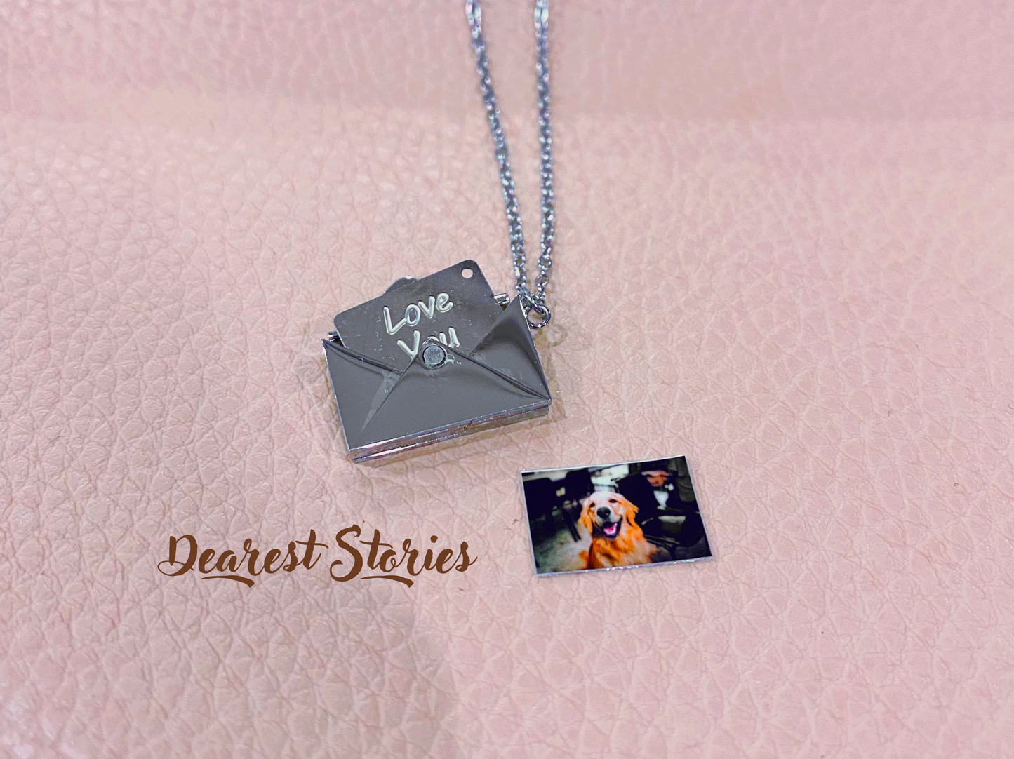 Dearest Envelope Custom Photo Necklace | A Hidden Love Story in Jewelry - Silver