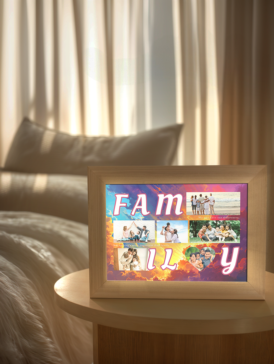 Family Memory Photo Collection Light Frame