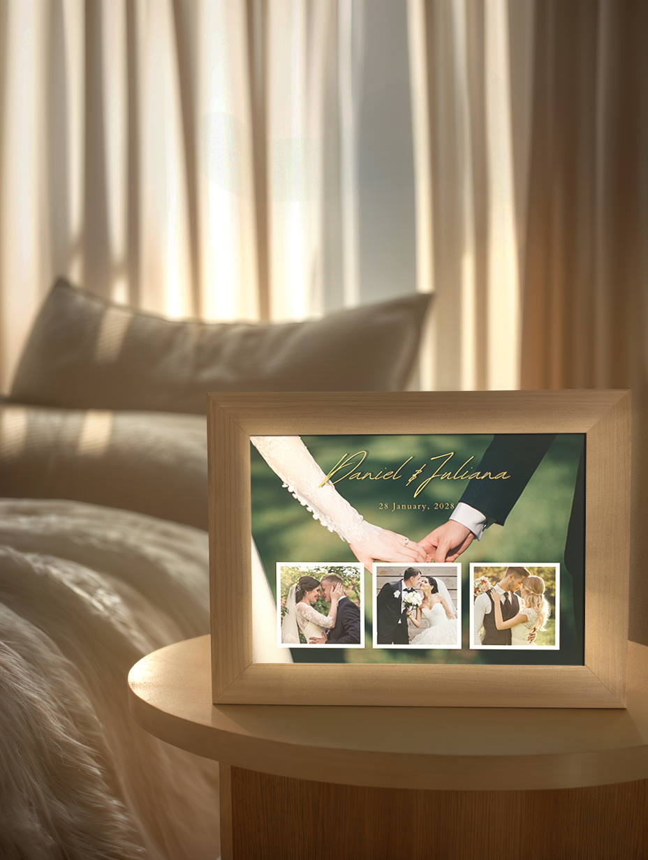 Lifetime Love Couple Photo Light Frame