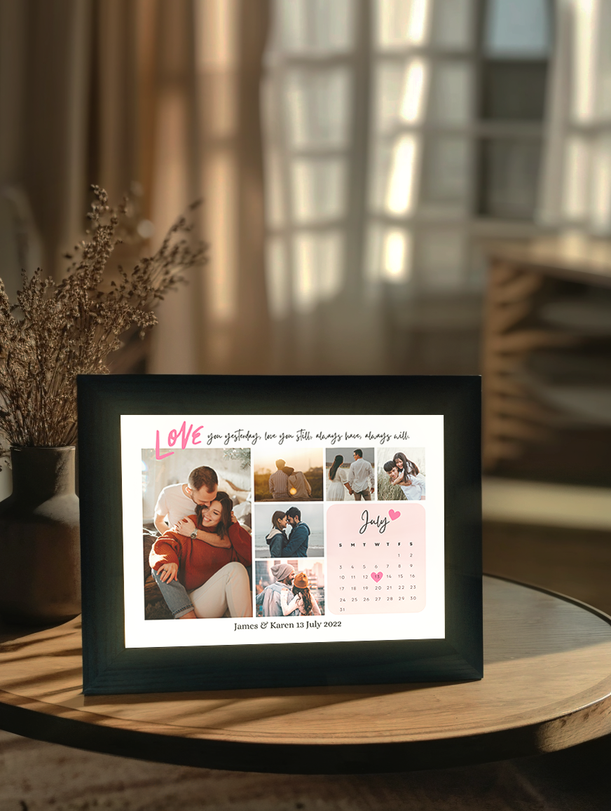 Love Always Couple Photo Light Frame