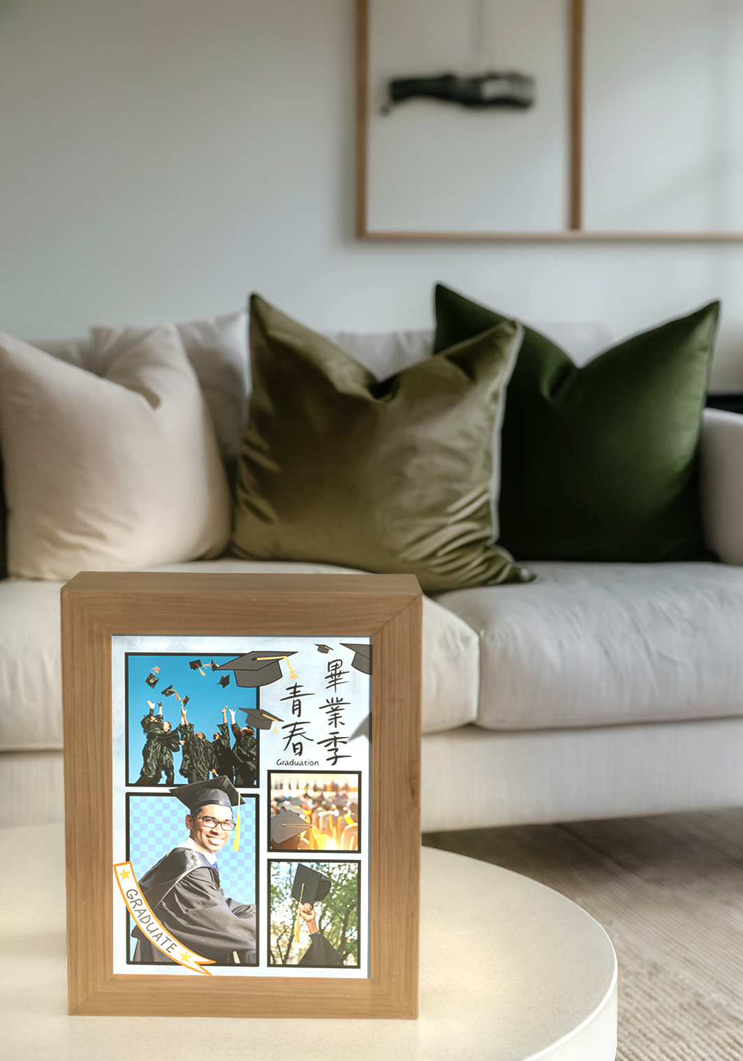 Personalized Graduation Memory Celebration Photo Light Frame