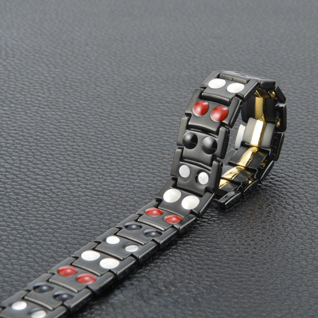 The Perfect Gift for Him & Her | TG Titanium Anti-Static Bracelet | Luxury Style Meets Everyday Wellness - SilverGold