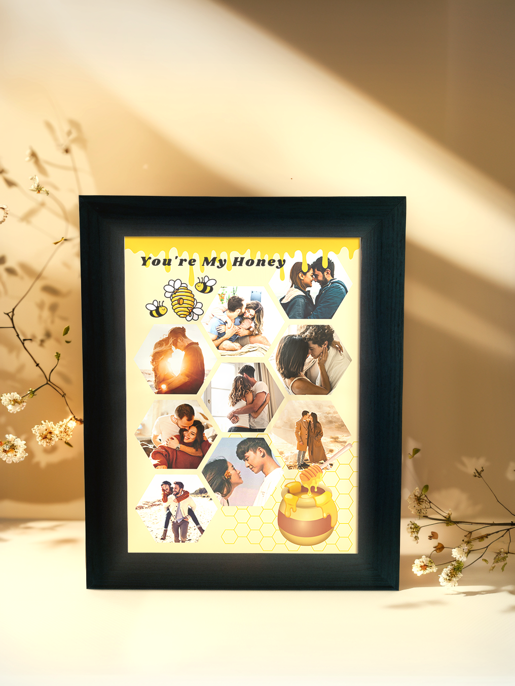 You‘re My Honey Couple Photo Light Frame