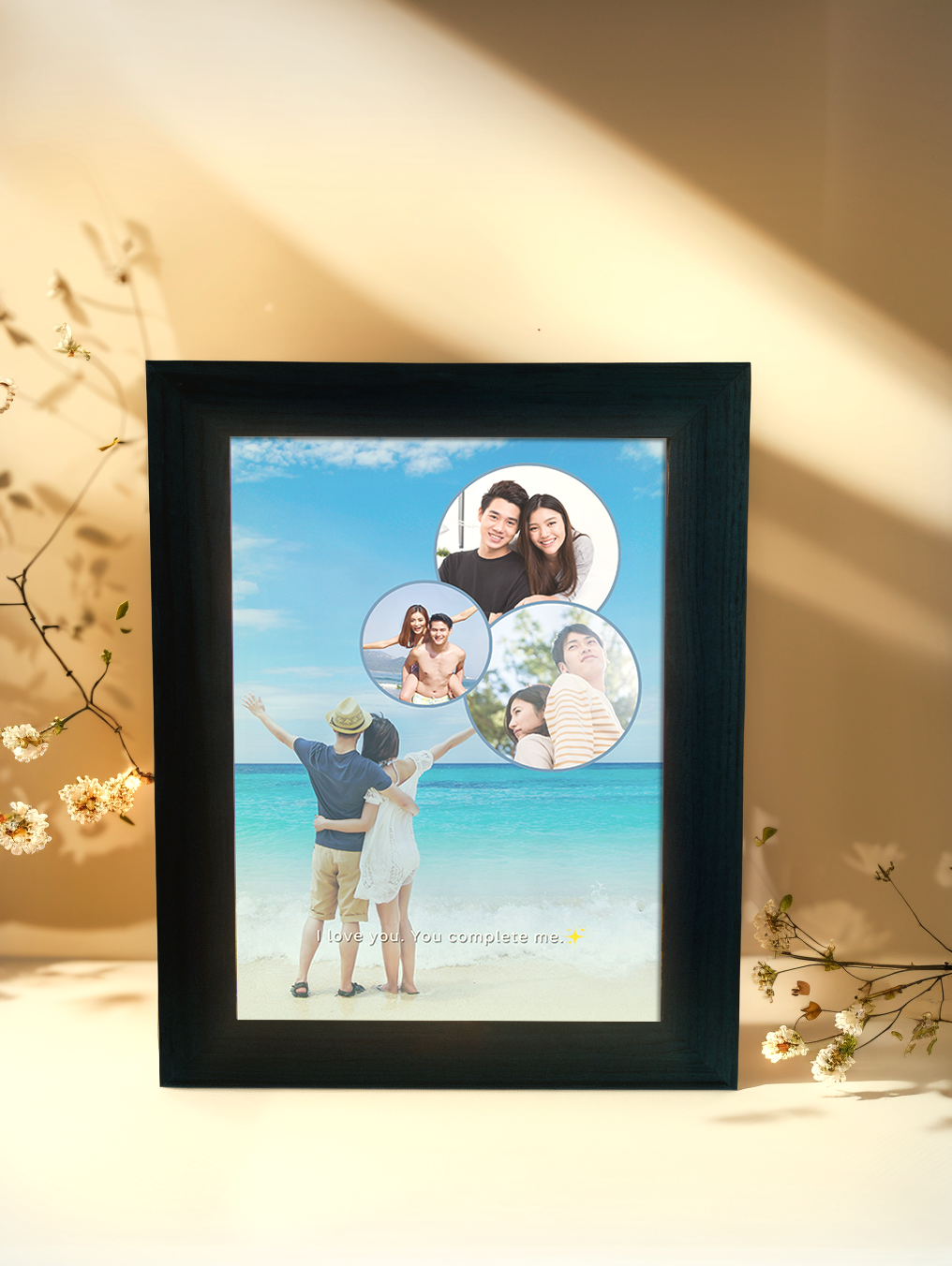 Your Love Complete Me Photo Light Frame