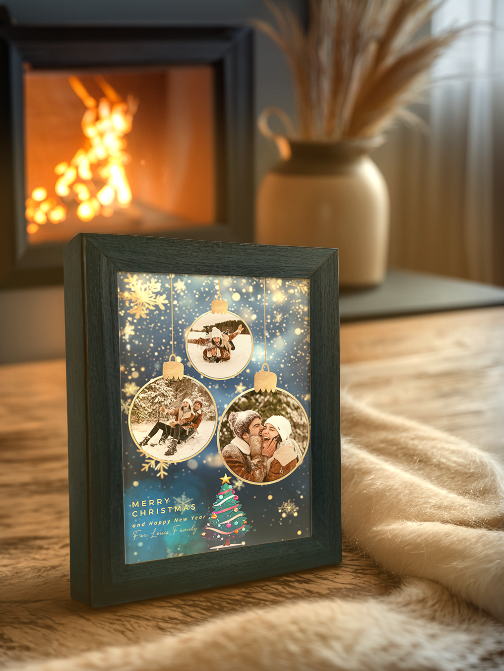 Christmas Gift Surprise Christmas Tree Photo Light Frame