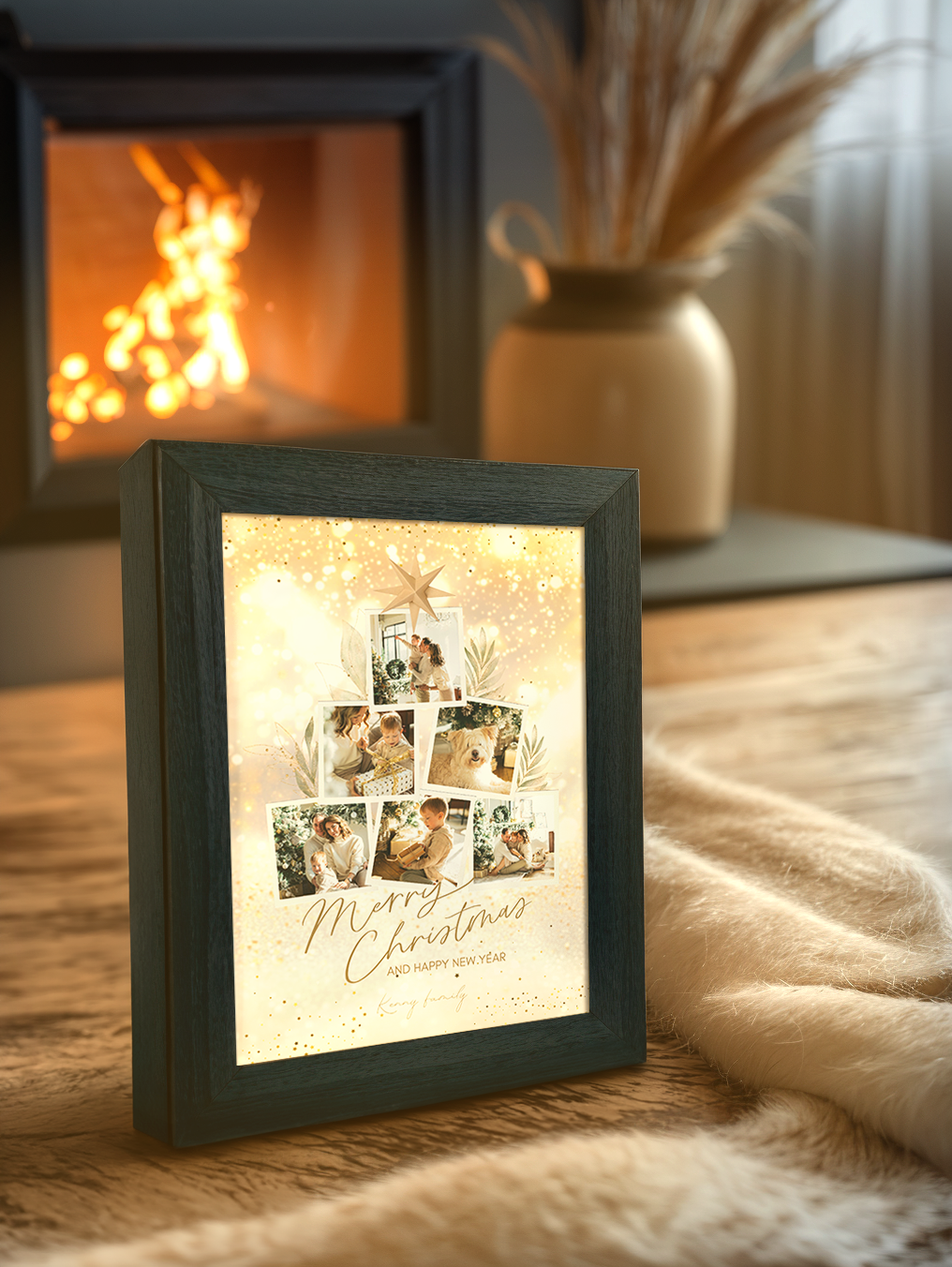 Christmas Gift Warmth Christmas Tree Photo Light Frame