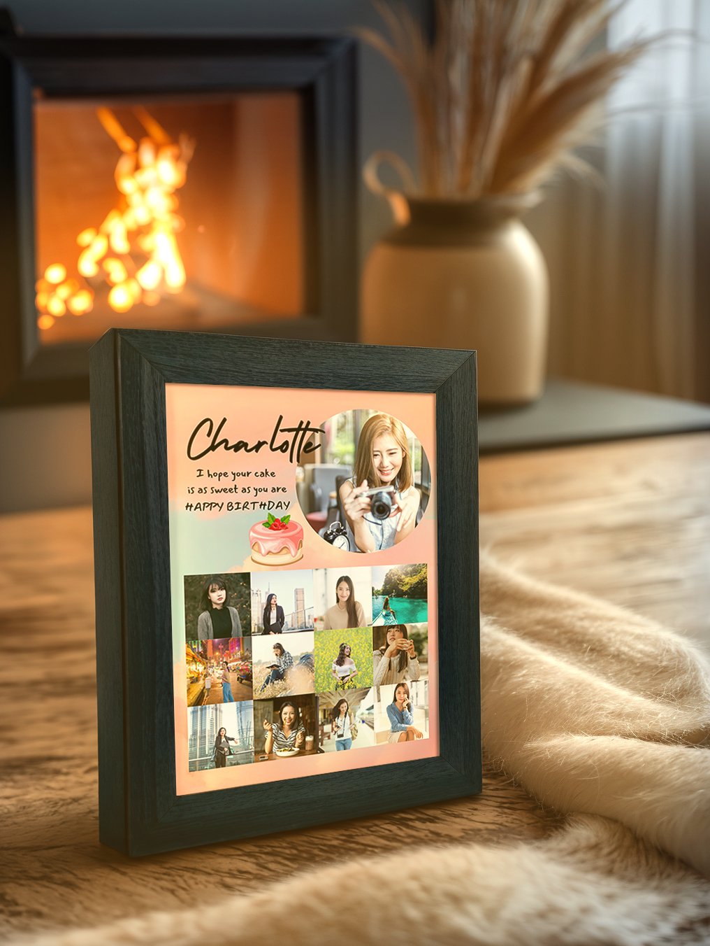 Sweet Birthday Wishes Photo Light Frame