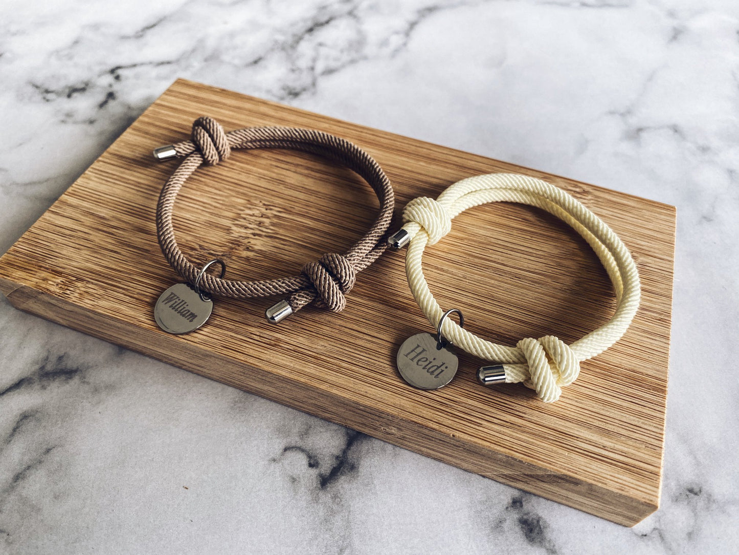 Custom Name Cord Bracelet | Meaningful Gift for Friends & Couples