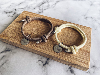 Custom Name Cord Bracelet | Meaningful Gift for Friends & Couples