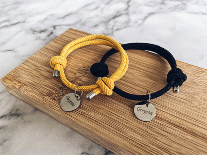 Custom Name Cord Bracelet | Meaningful Gift for Friends & Couples