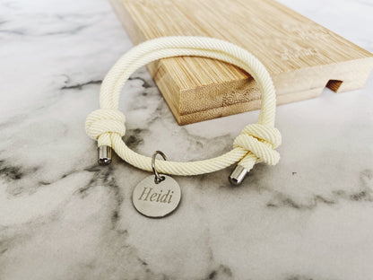 Custom Name Cord Bracelet | Meaningful Gift for Friends & Couples