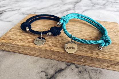 Custom Name Cord Bracelet | Meaningful Gift for Friends & Couples