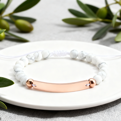 Custom Engraved Black Bead Bracelet | The Perfect Gift for Friends & Couples