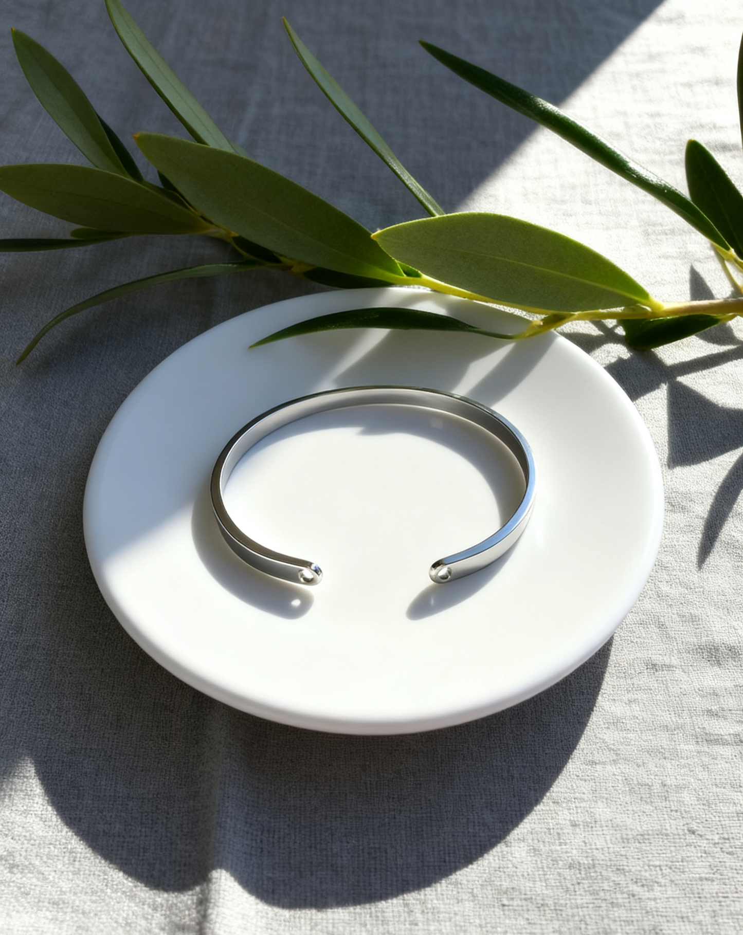 The Perfect Gift for Him & Her | Custom Heart Stainless Steel Bangle | Minimalist Love, Personalized Touch - Silver