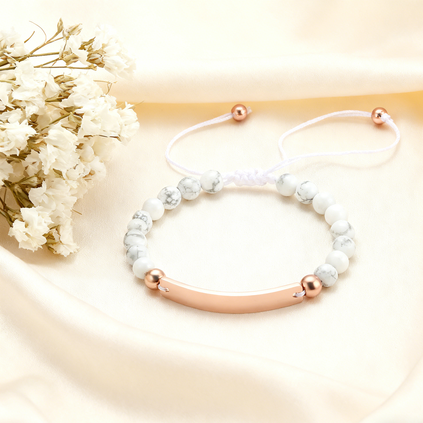 Custom Engraved Black Bead Bracelet | The Perfect Gift for Friends & Couples