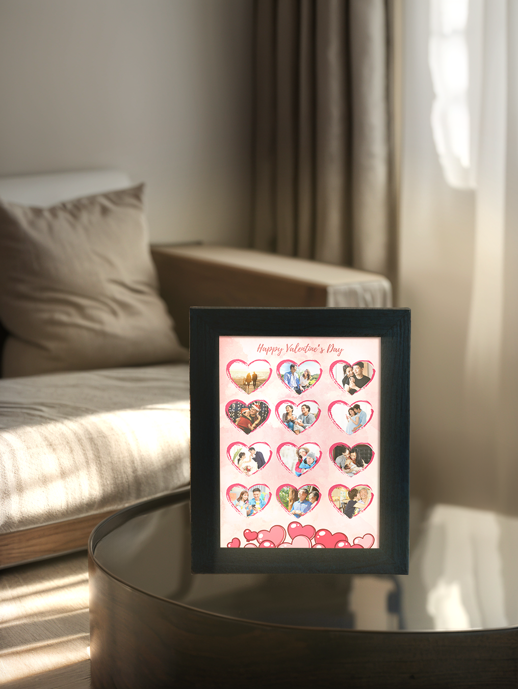12 Love Couple Photo Light Frame