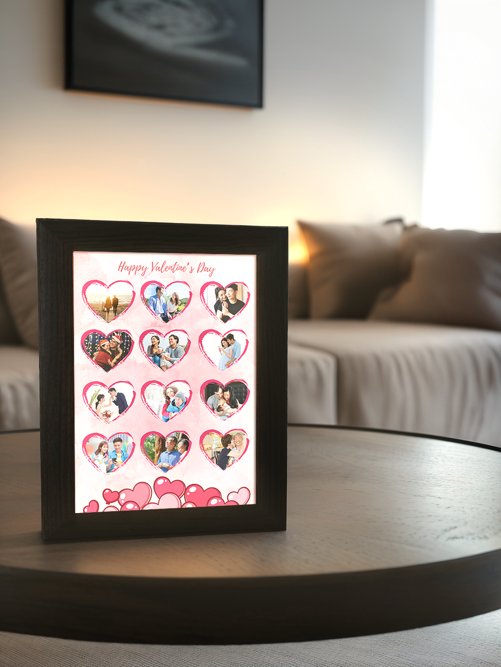 12 Love Couple Photo Light Frame