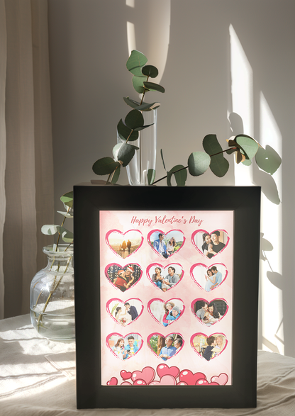 12 Love Couple Photo Light Frame