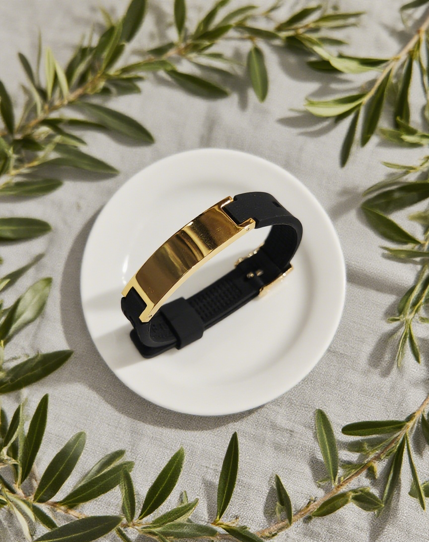 The Perfect Gift for Him & Her | Blaxer 2.0 Anti-Static Bracelet | Stylish Design Meets Everyday Wellness - Long BlackGold