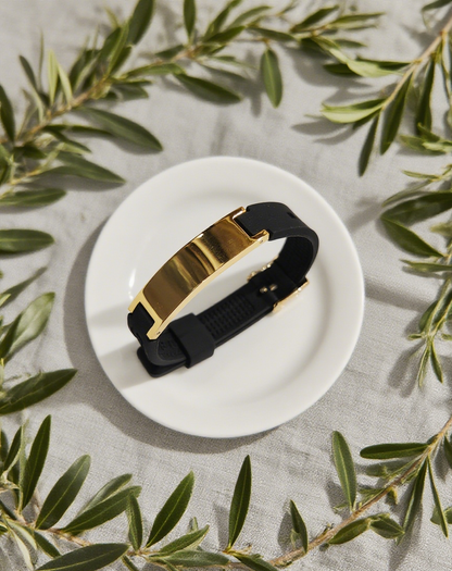 The Perfect Gift for Him & Her | Blaxer 2.0 Anti-Static Bracelet | Stylish Design Meets Everyday Wellness - Long BlackGold