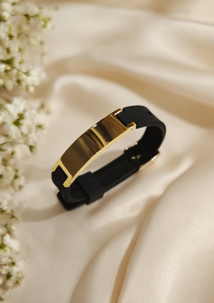 The Perfect Gift for Him & Her | Blaxer 2.0 Anti-Static Bracelet | Stylish Design Meets Everyday Wellness - Long BlackGold