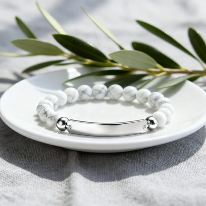 Custom Engraved Black Bead Bracelet | The Perfect Gift for Friends & Couples