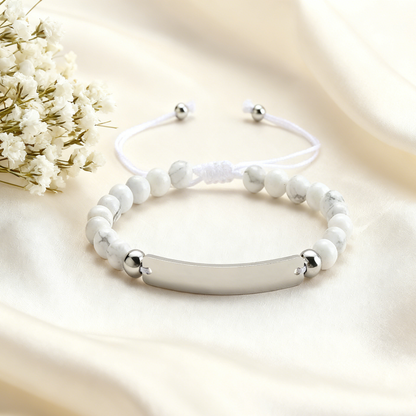 Custom Engraved Black Bead Bracelet | The Perfect Gift for Friends & Couples