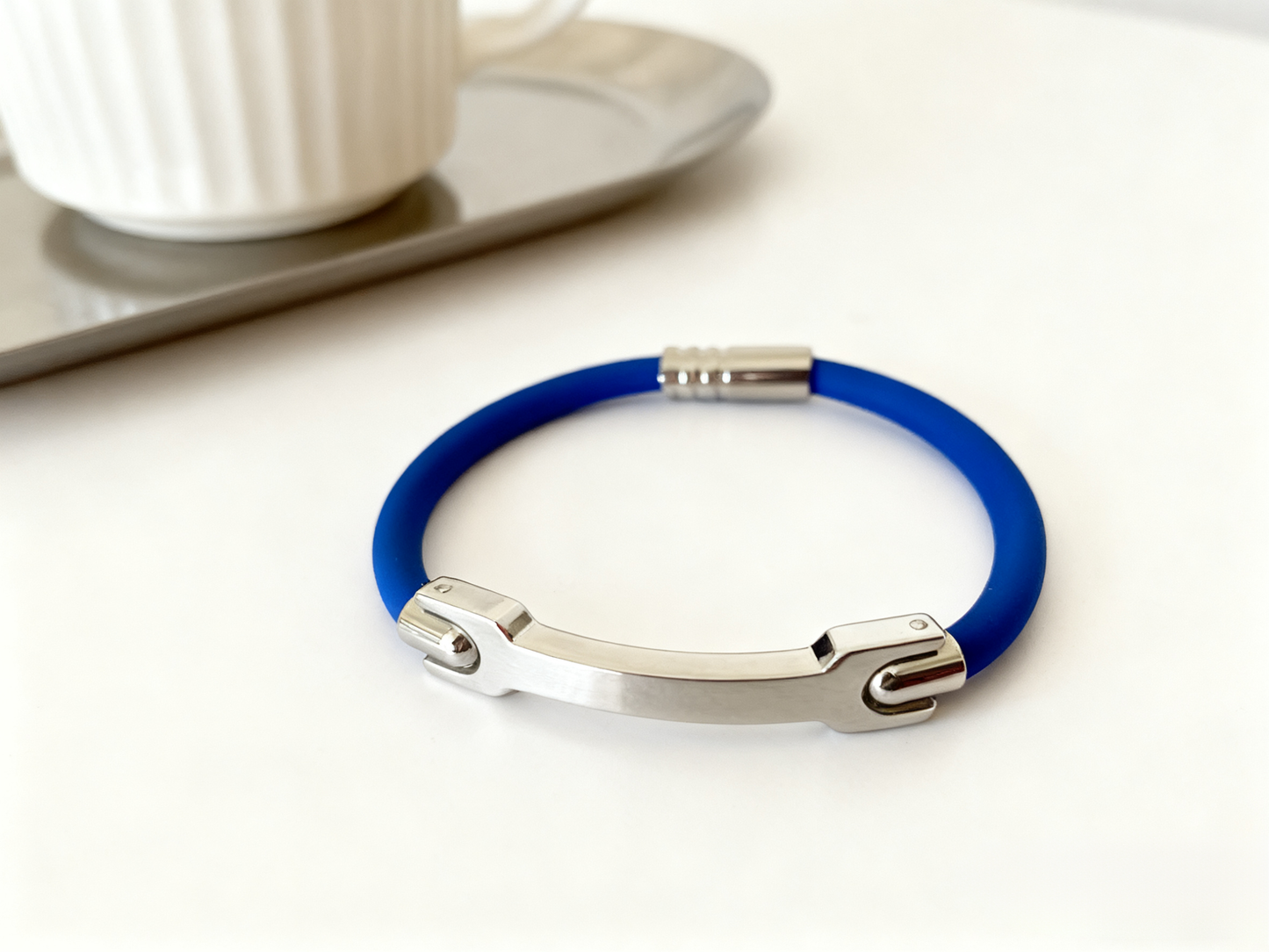The Perfect Gift for Him, Her & Everyone | RS Anti-Static Bracelet | Fashion Meets Function in a Unisex Design - BlueSilver