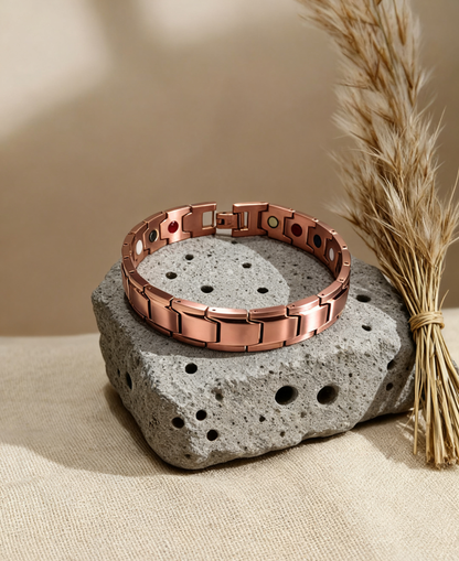 The Perfect Gift for Him & Her | TG Titanium Anti-Static Bracelet | Luxury Style Meets Everyday Wellness - Rosegold