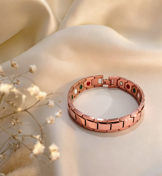 The Perfect Gift for Him & Her | TG Titanium Anti-Static Bracelet | Luxury Style Meets Everyday Wellness - Rosegold