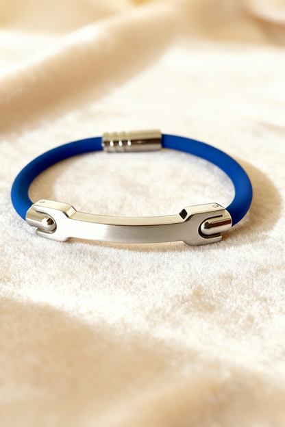 The Perfect Gift for Him, Her & Everyone | RS Anti-Static Bracelet | Fashion Meets Function in a Unisex Design - BlueSilver