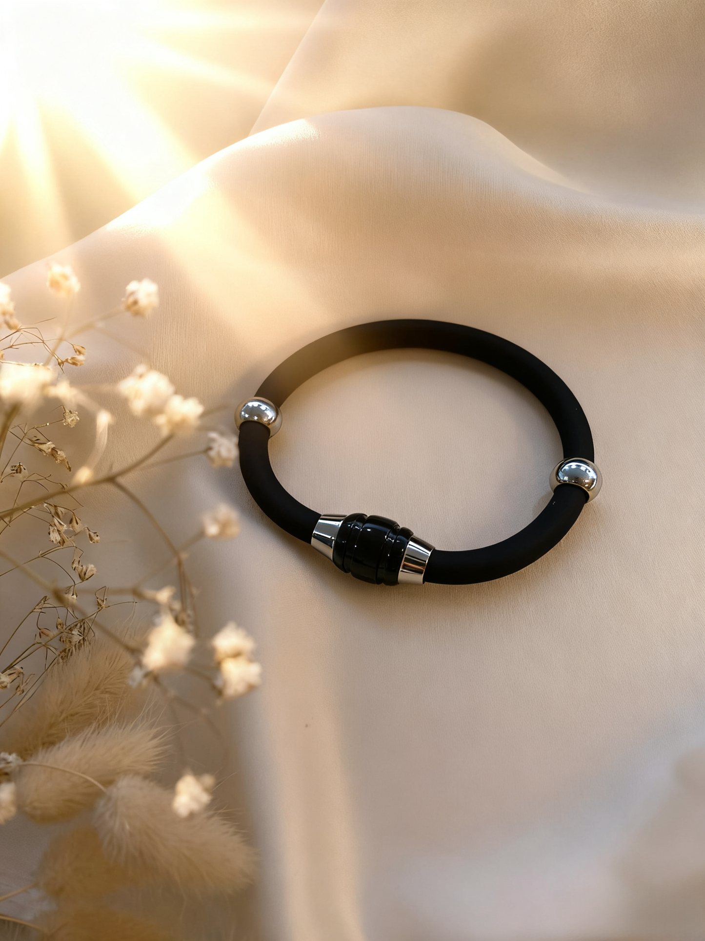 The Perfect Gift for Him & Her | Xtic Anti-Static Bracelet | Bold Unisex Style with Everyday Function - Black