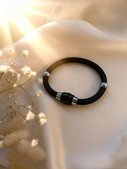 The Perfect Gift for Him & Her | Xtic Anti-Static Bracelet | Bold Unisex Style with Everyday Function - Black