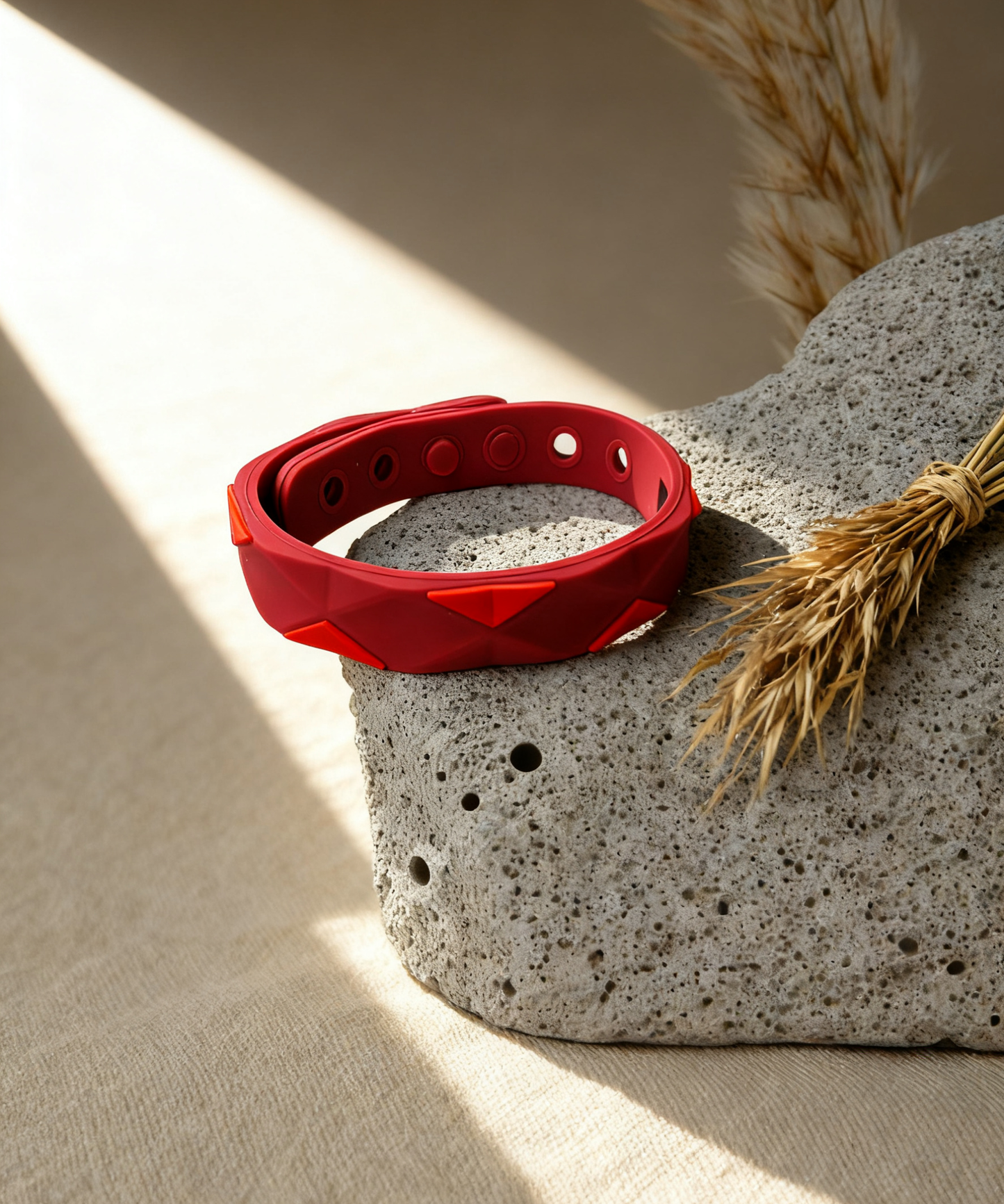 The Perfect Gift for Him & Her | Flat Anti-Static Bracelet | Bold Style Meets Everyday Comfort - Red