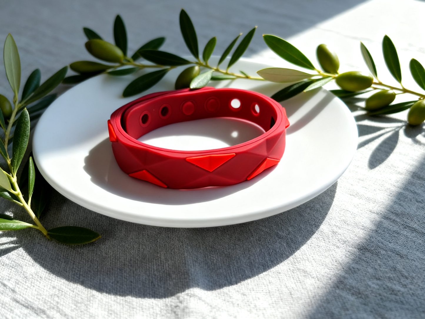 The Perfect Gift for Him & Her | Flat Anti-Static Bracelet | Bold Style Meets Everyday Comfort - Red