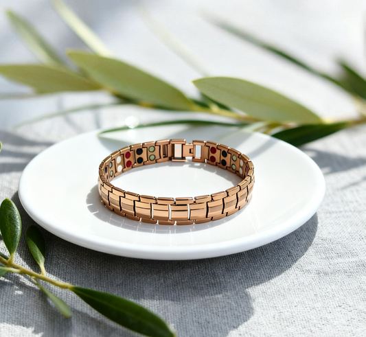 The Perfect Gift for Him & Her | TG Titanium Anti-Static Bracelet | Luxury Style Meets Everyday Wellness - Rosegold