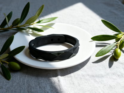 The Perfect Gift for Him & Her | Flat Anti-Static Bracelet | Bold Style Meets Everyday Comfort - Black