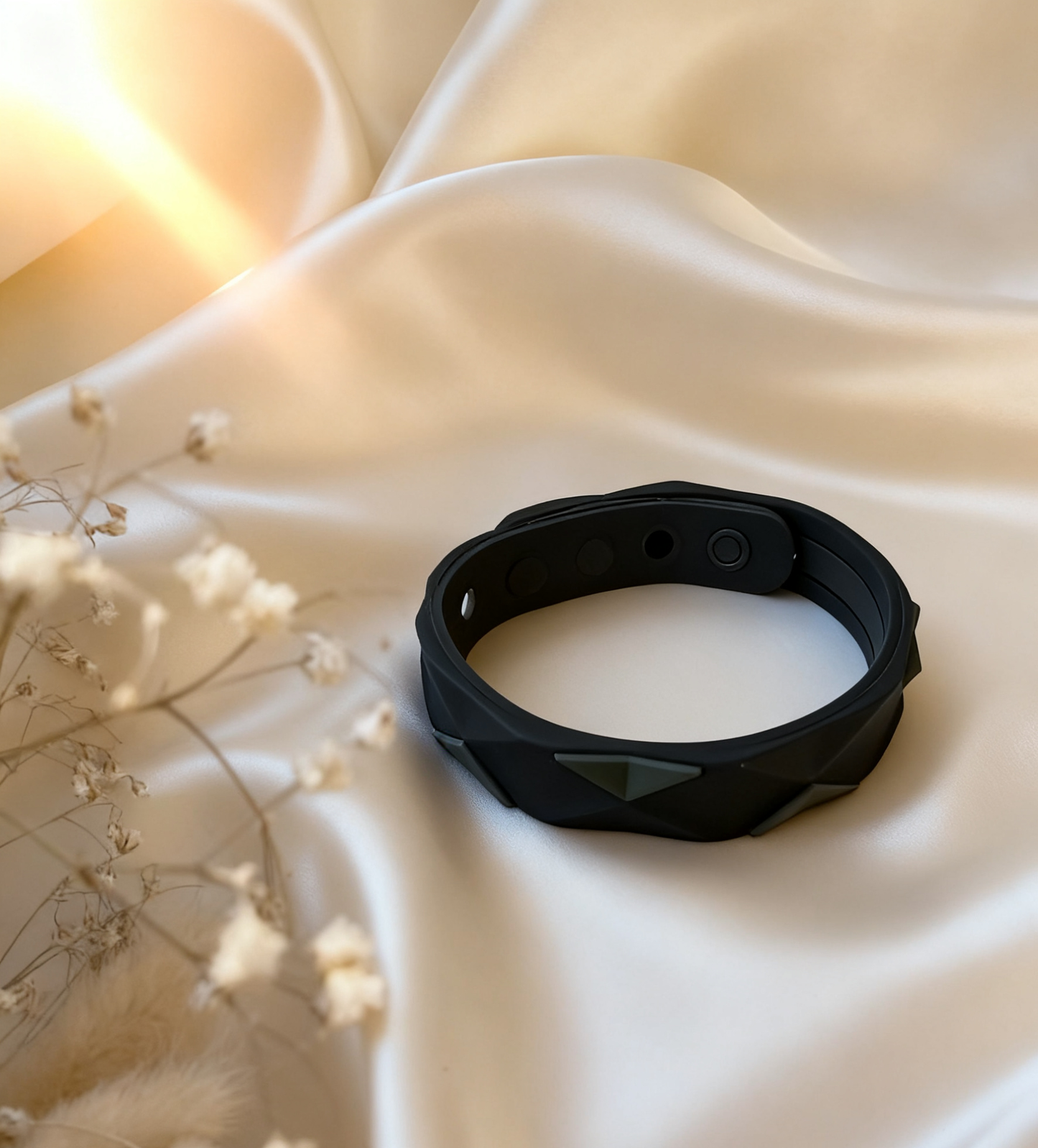The Perfect Gift for Him & Her | Flat Anti-Static Bracelet | Bold Style Meets Everyday Comfort - Black
