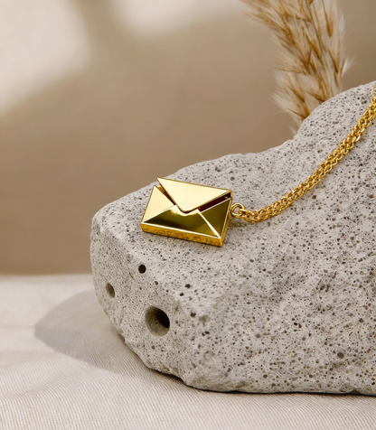 Dearest Envelope Custom Photo Necklace | A Hidden Love Story in Jewelry - Gold