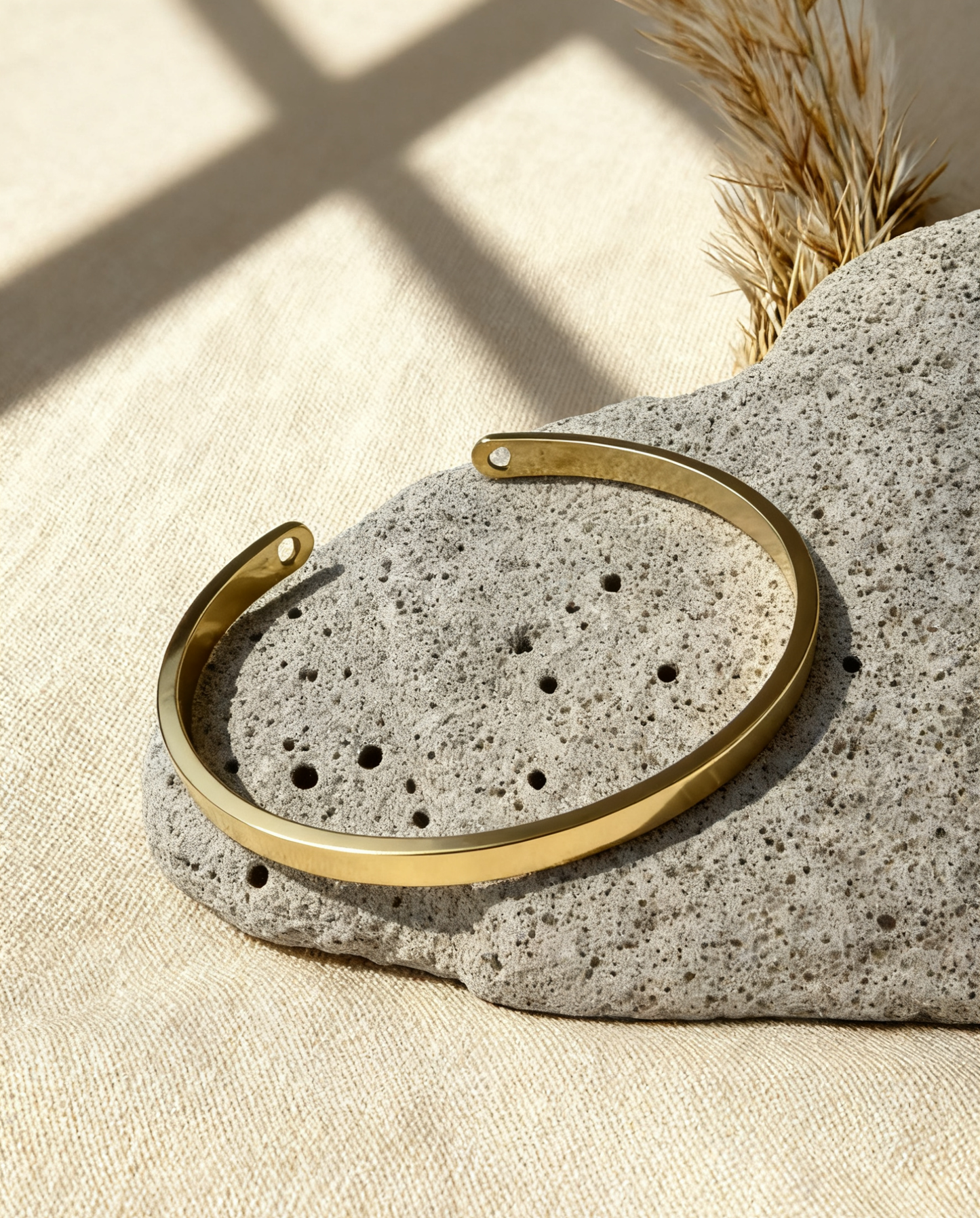 The Perfect Gift for Him & Her | Custom Heart Stainless Steel Bangle | Minimalist Love, Personalized Touch - Gold
