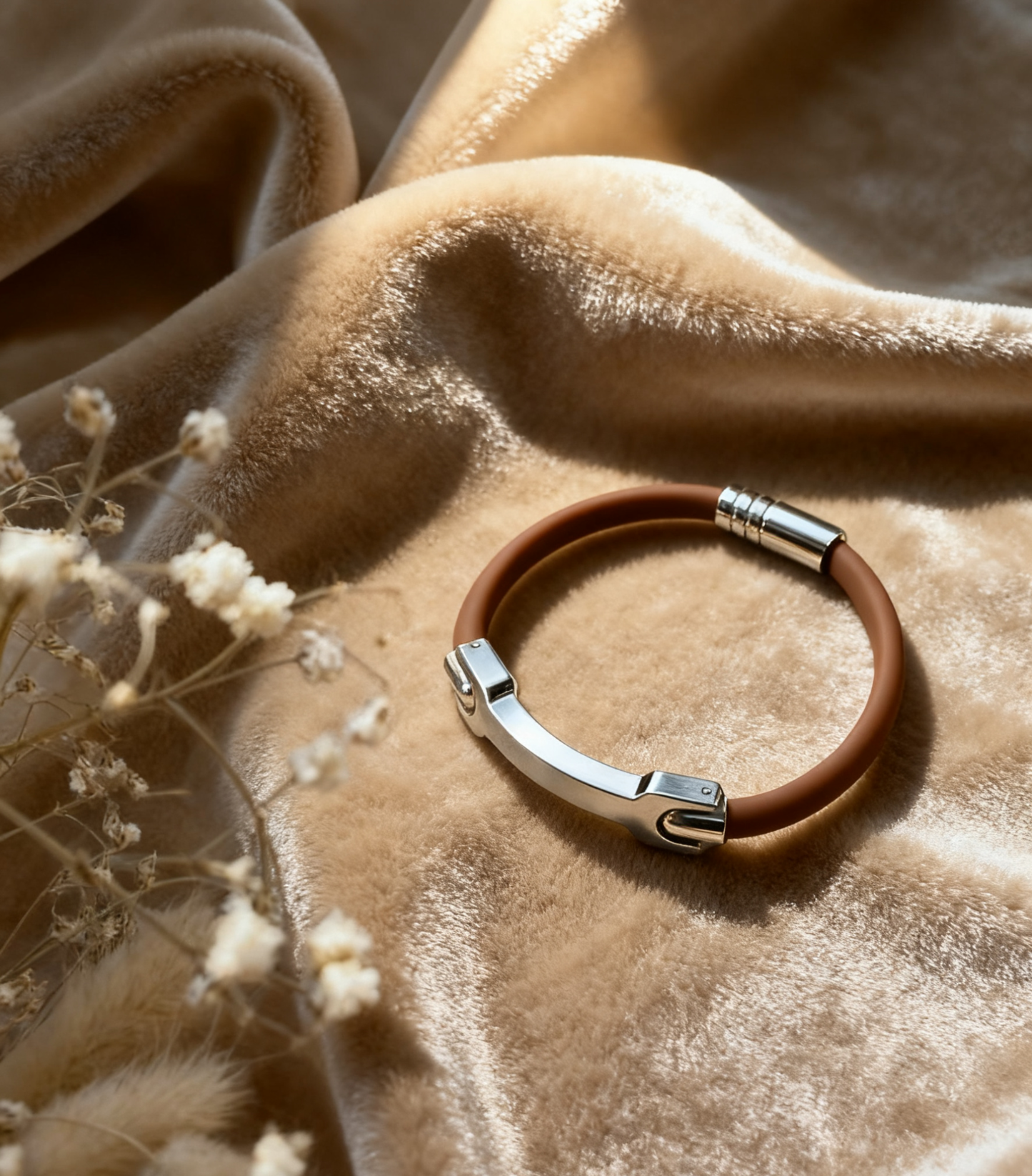 The Perfect Gift for Him, Her & Everyone | RS Anti-Static Bracelet | Fashion Meets Function in a Unisex Design - BrownSilver
