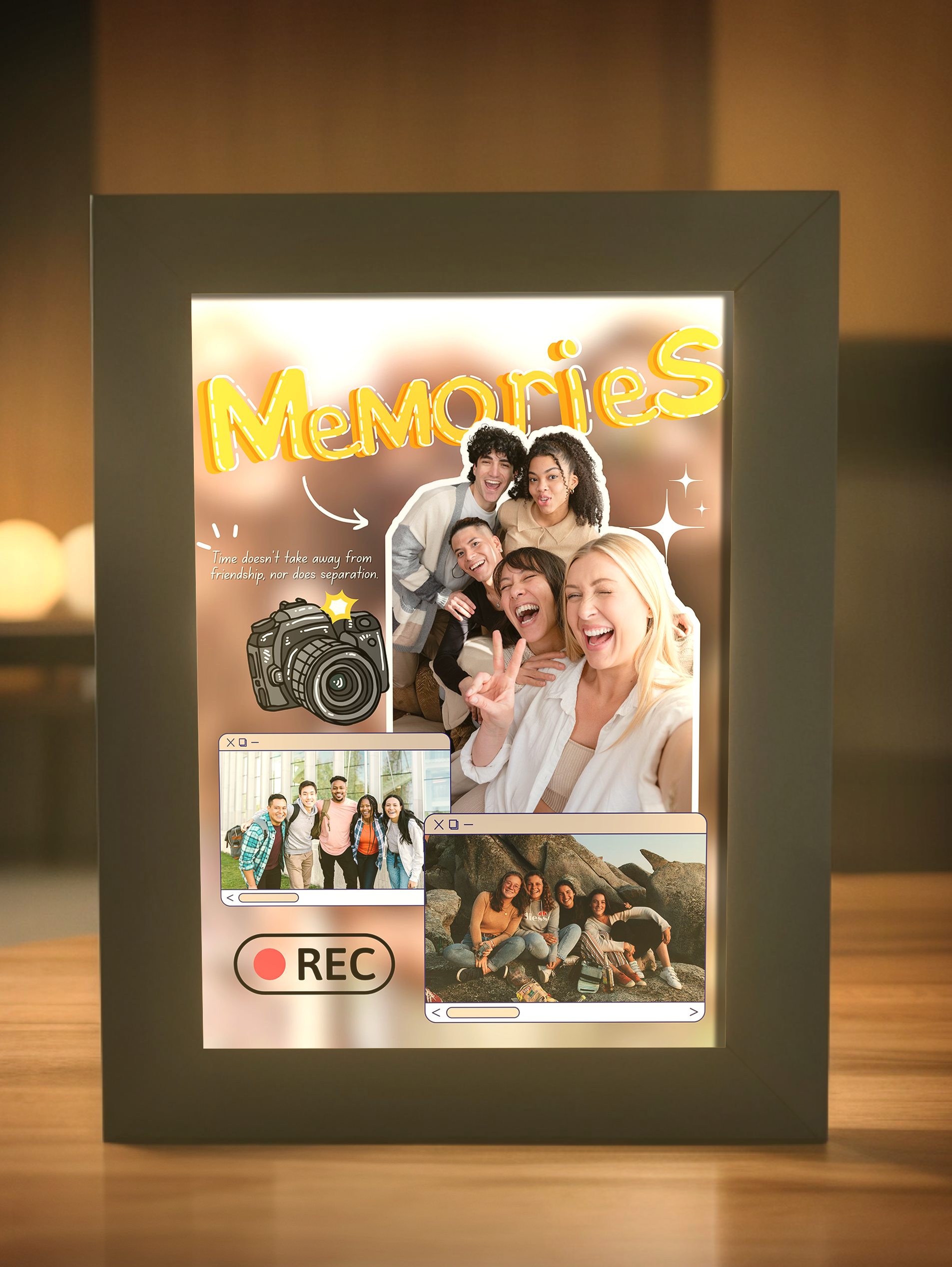 Appreciation Gift Custom Farewell Memory Photo Light Frame