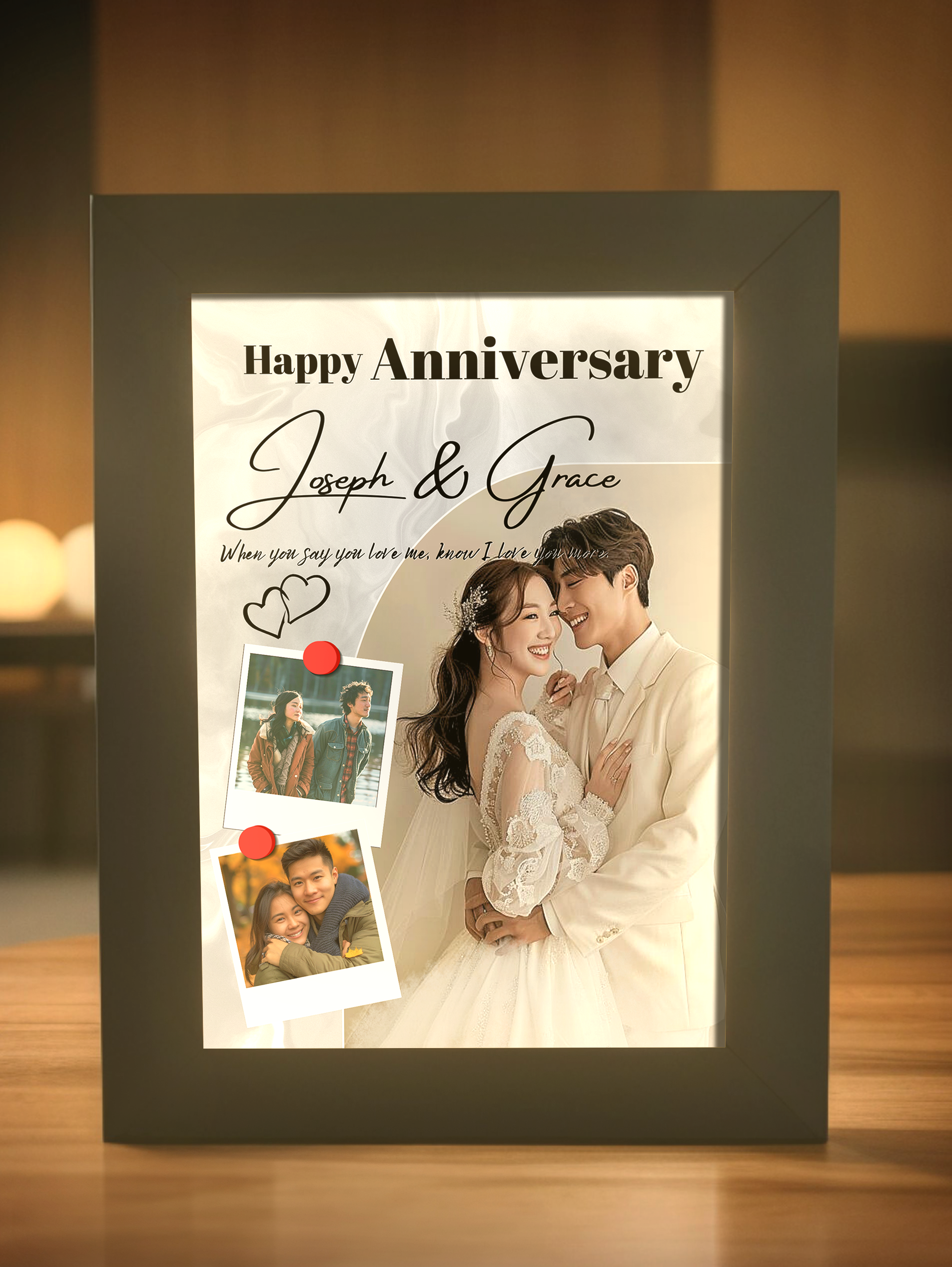 Anniversary Couple Photo Light Frame