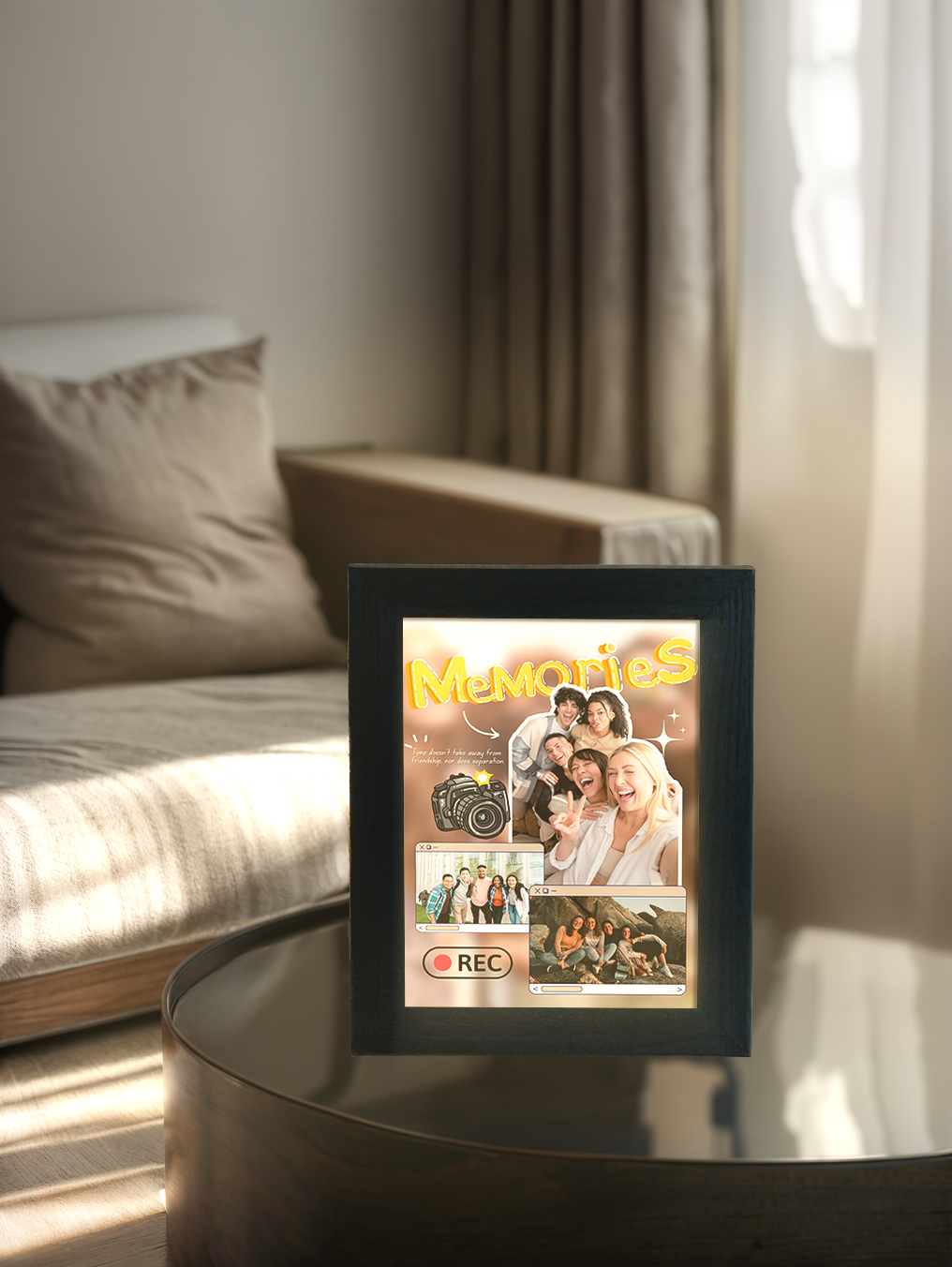 Appreciation Gift Custom Farewell Memory Photo Light Frame