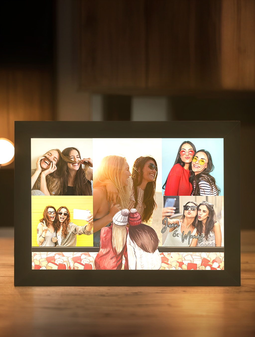 Best Friends Forever Memory Photo Light Frame – BRAVA GIFT