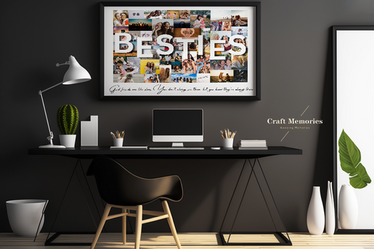 Custom Multi Photo Bestie Design Frame | A Memory Within Memories